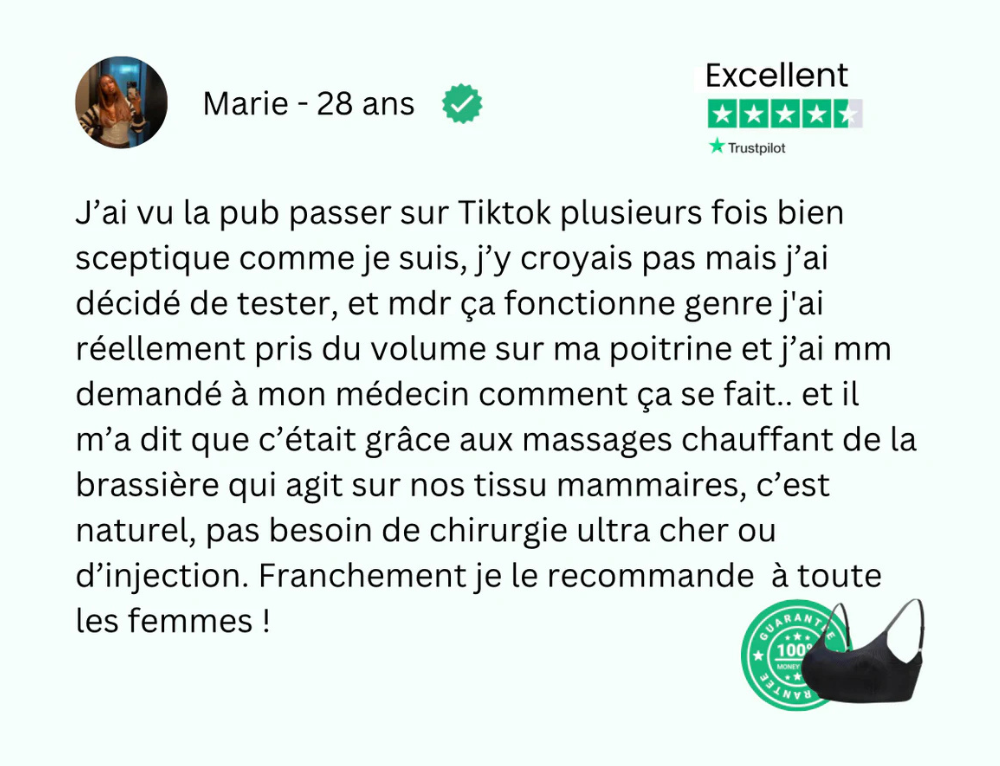 Témoignage de Marie, 28 ans - Brassière Massante-Curvélla™