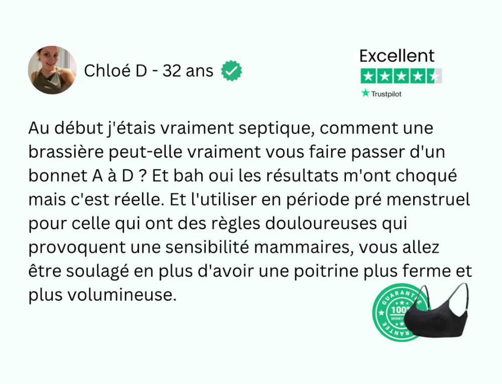 Témoignage de Chloé D, 32 ans - Brassière Massante-Curvélla™