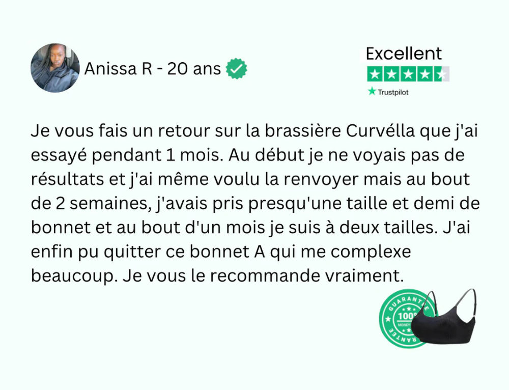 Témoignage de Anissa R, 20 ans - Brassière Massante-Curvélla™